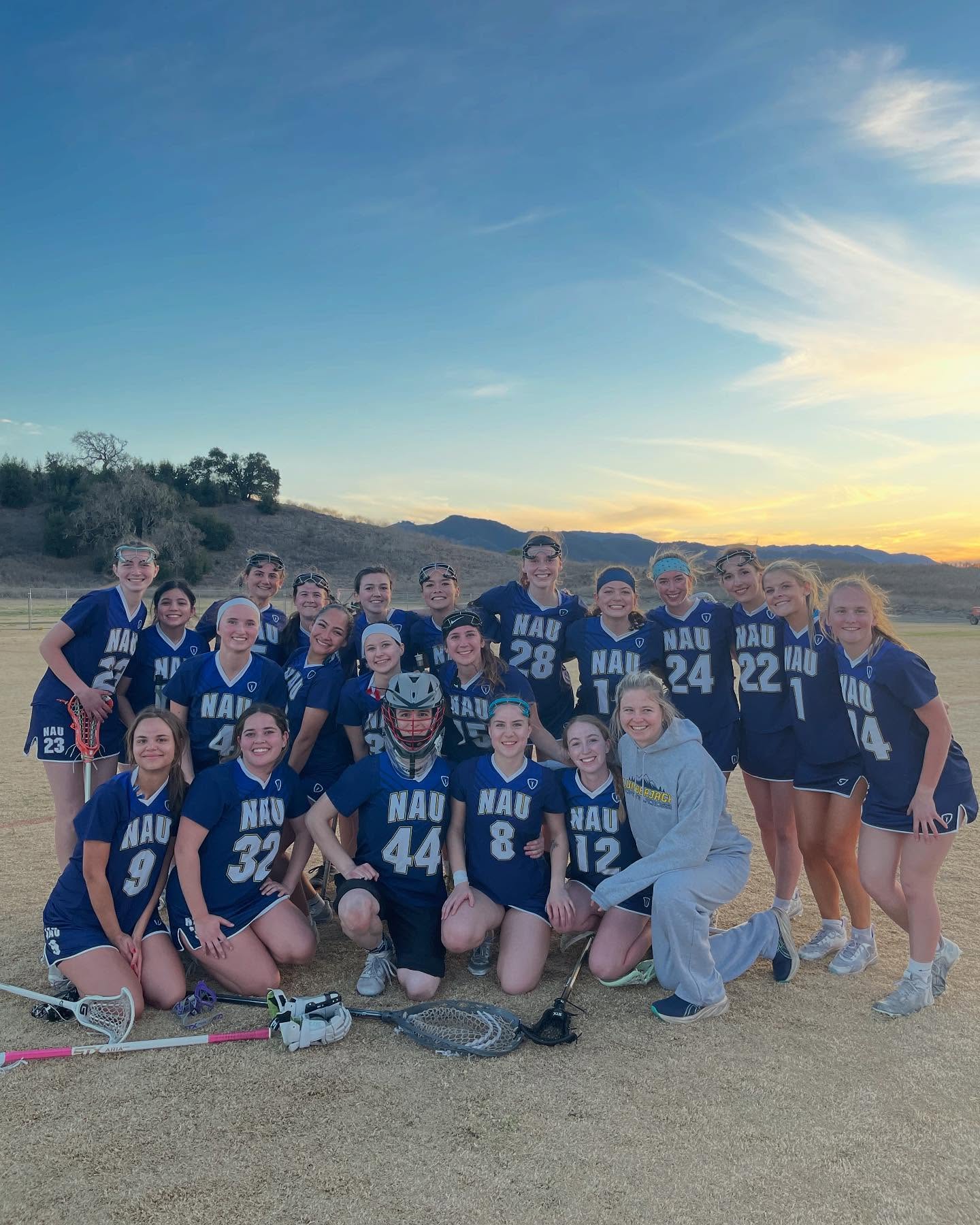 Northern Arizona University Women’s Lacrosse Club team at the 2025 Santa Barbara Shootout